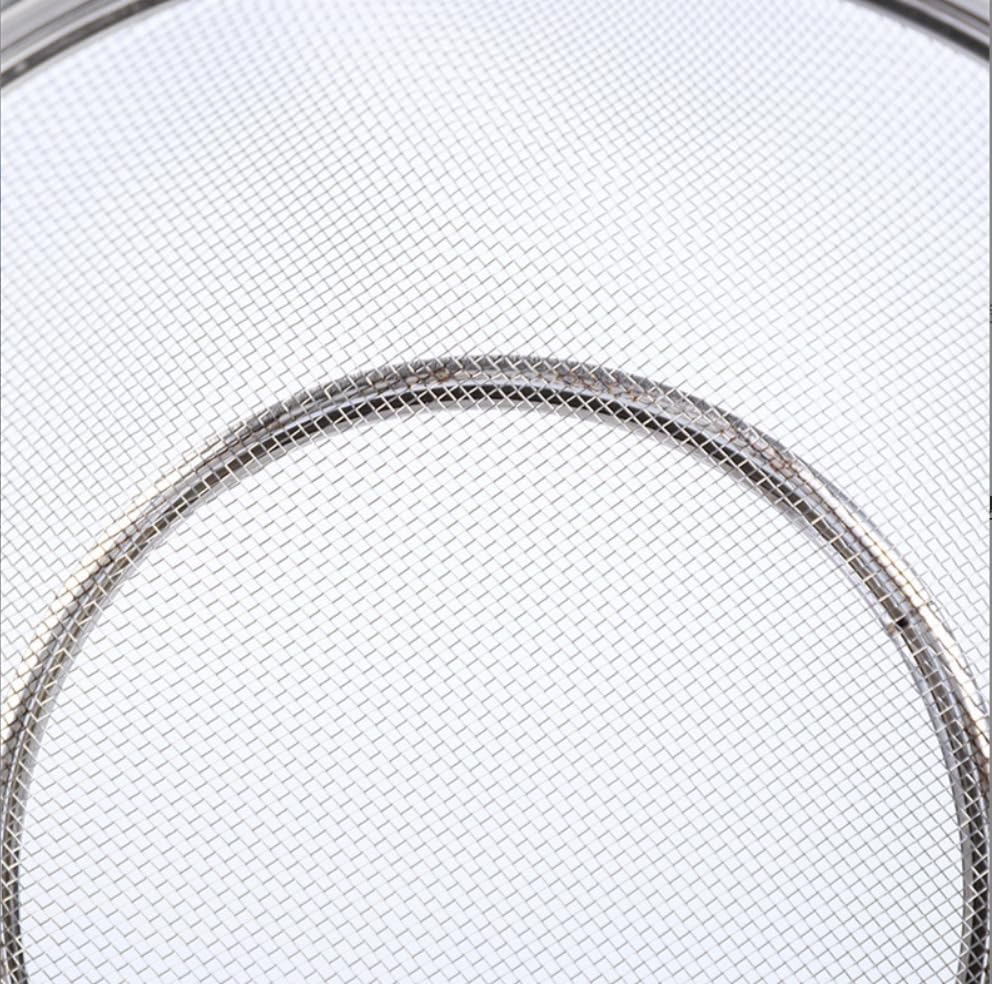 3-teiliges Edelstahlsieb mit Netz - Verschachtelbares Siebset 22/25/28 cm