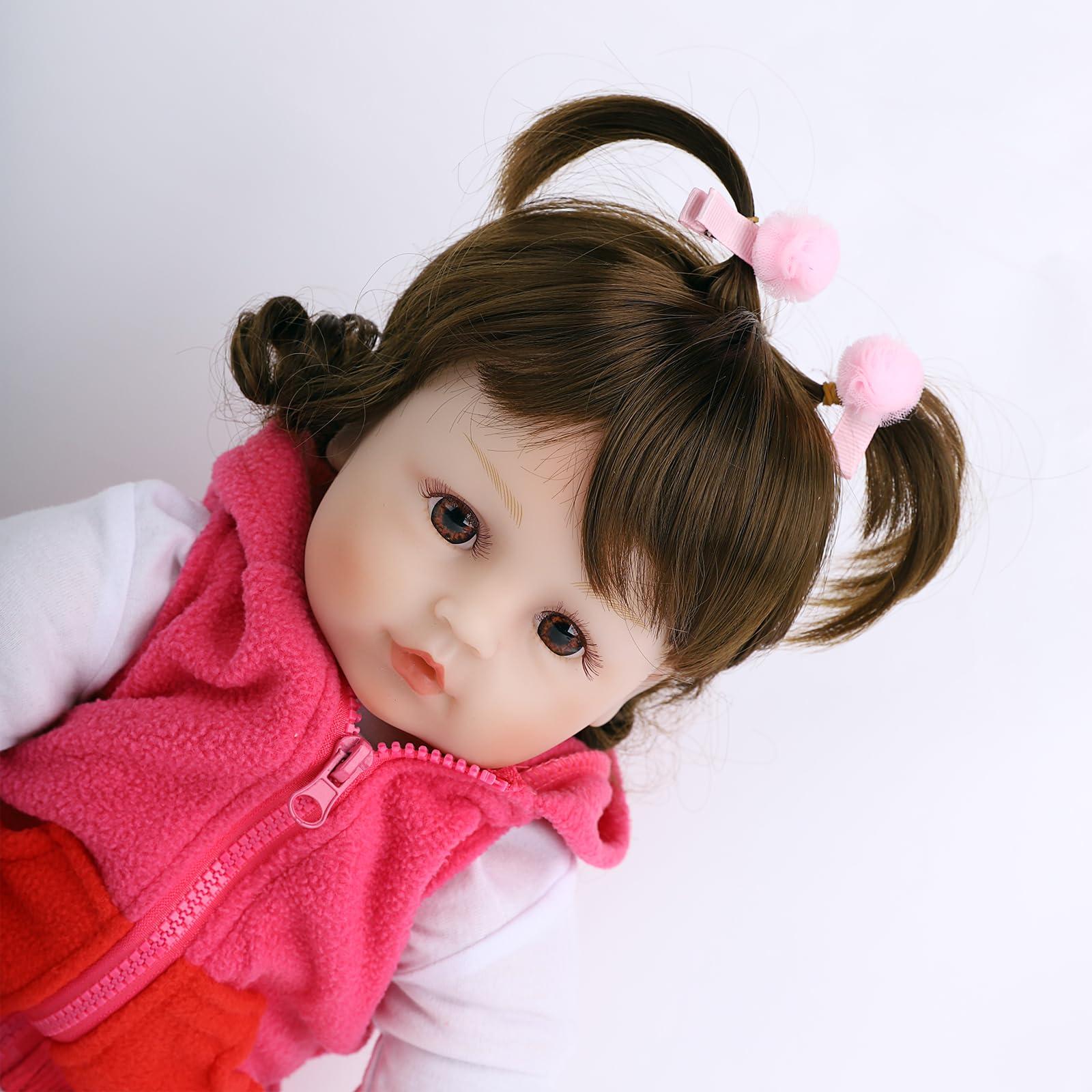 SYP Bambola Reborn Originale 55 cm in Silicone Morbido - Bambola Reborn Femmina Toddler 22 Pollici - Regalo di Natale, Giocattolo