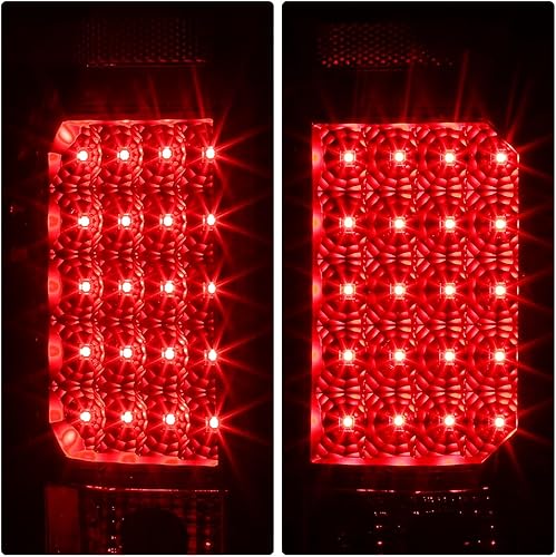 Miniatura 5 de DNA MOTORING TL-CSIL07-LED-BK-CL - Conjunto de luces traseras LED para lado del conductor y del pasajero compatible con Chevy Silverado 1500 2500 HD