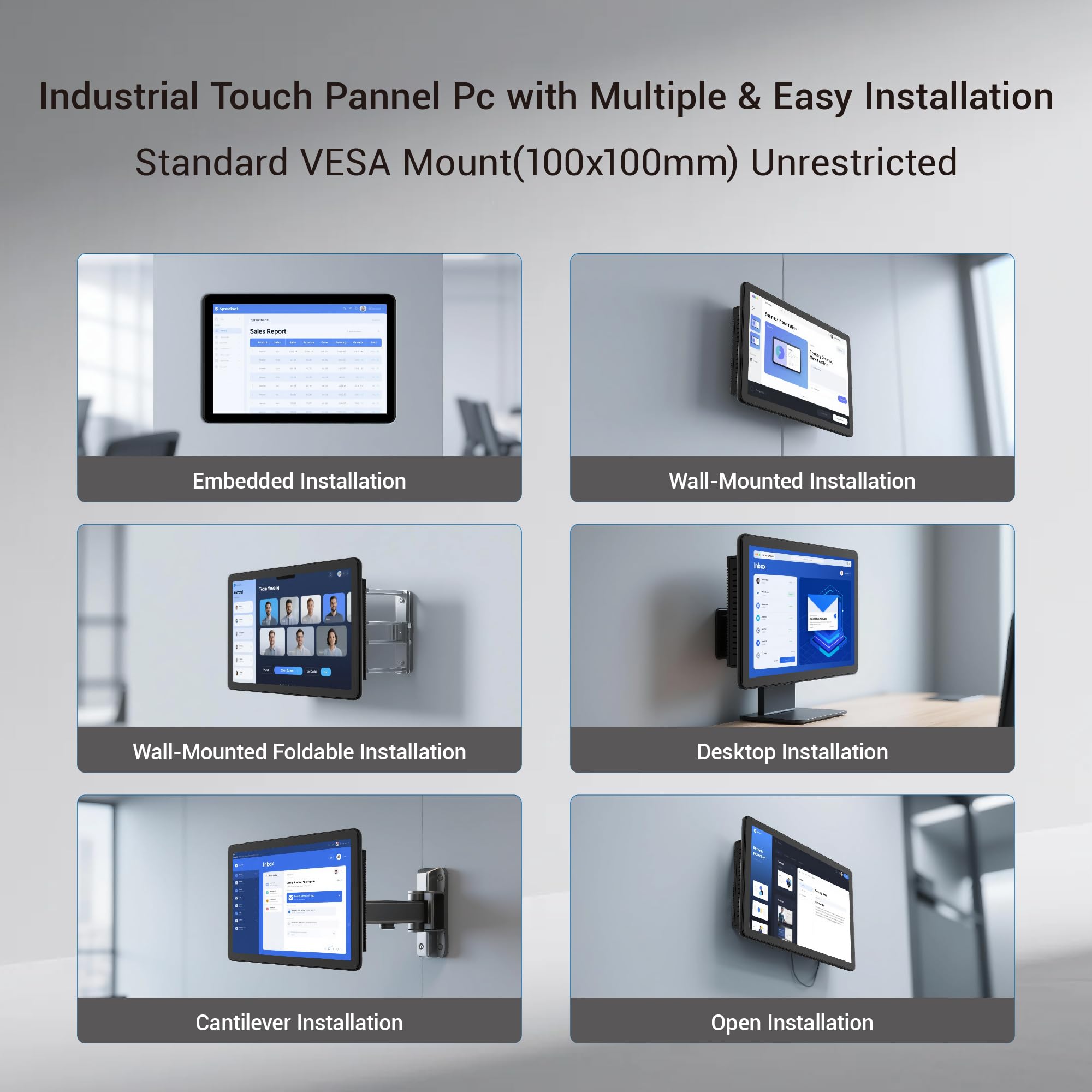 Industrie Panel PC-HEIGAOLAPC Industrie Touch Panel 15.6 Zoll, PC-panel All in One RK3399 4GB RAM 64GB ROM, Android 12 Tablet Computer Touchscreen 1920*1080 IPS, HDMI2,0, Type-C, 2 x USB Type A, RJ45