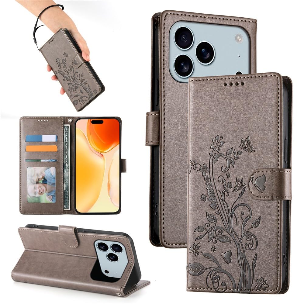 Housse iPhone 16 gris papillon idéale pour vos sorties - 8