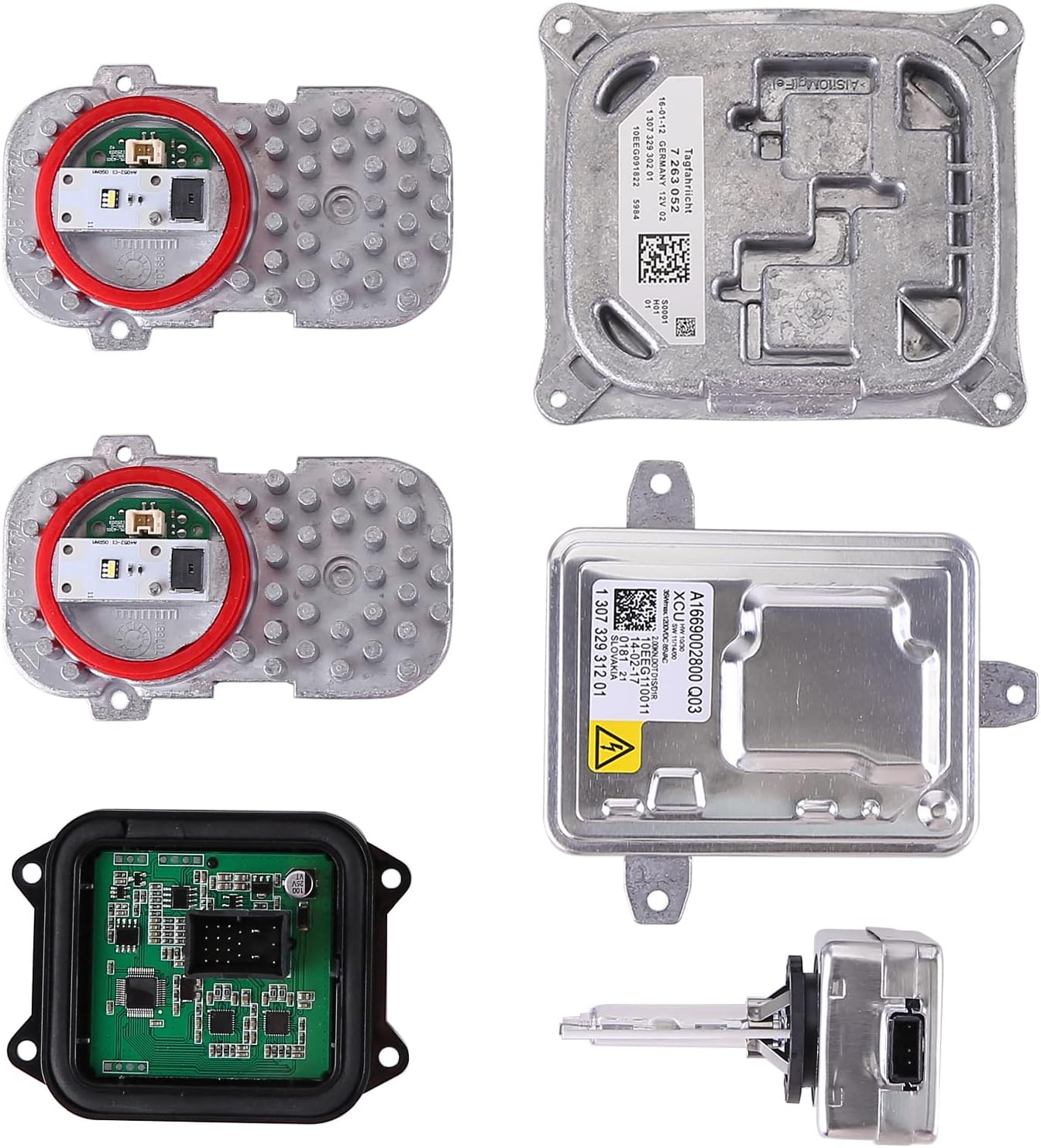 63117356250 Headlight Ballast Control Module Unit Compatible for BM*WW 2011-2013 E92 E93 328i 335i 63117263052 63117182396 63117263051 Headlight LED Module Diode Kit D1S Bulb -2 Pack