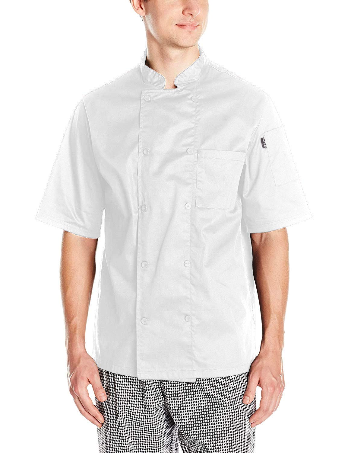 Chef Code Men's Short Sleeve Unisex Cool Breeze Chef Coats
