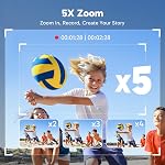 AKASO Brave 4 4K30fps Caméra d'action avec 64GB MicroSDXC Kit d'accessoires de carte mémoire - 20MP Ultra HD Photo EIS 30m Caméra étanche WiFi Télécommande 5X Zoom Caméras vidéo sous l'eau