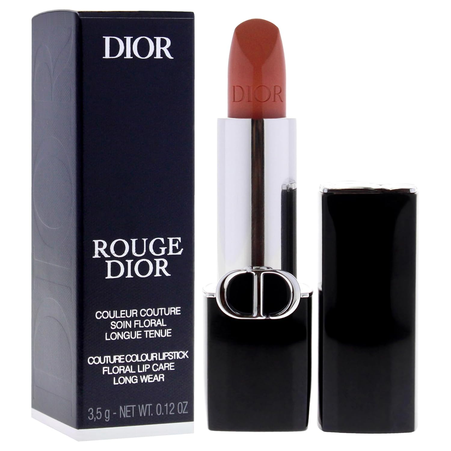 Son môi đỏ Dior Couture Son môi Satin - 219 hoa hồng Montaigne của Christian Dior đối với phụ nữ - Son môi 0, 12 oz (mọc lại)