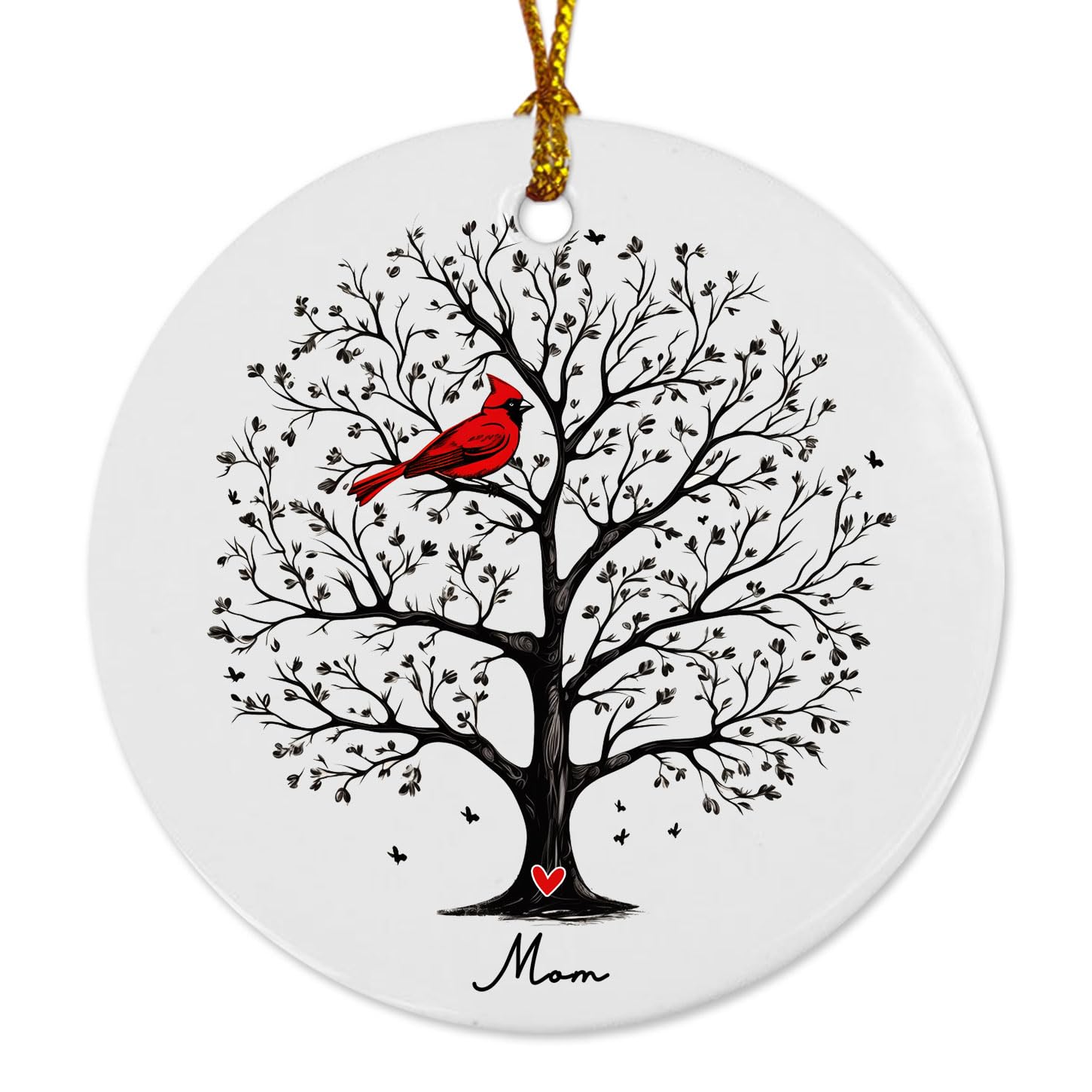 In Loving Memory Memorial Ornament, Cardinal Memorial Christmas Ornament, Keepsake Memorial, Remembrance Tree Of Life Ornament, Christmas Gift, Dad