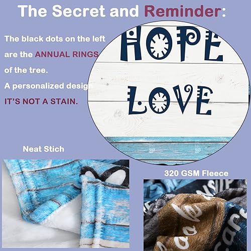 Miniatura 2 de Manta Cristiana Regalos de Cumpleaños para Mujeres y Hombres, Manta Inspiracional con Escritura y Versículo Bíblico Regalos Religiosos (Azul Marino,