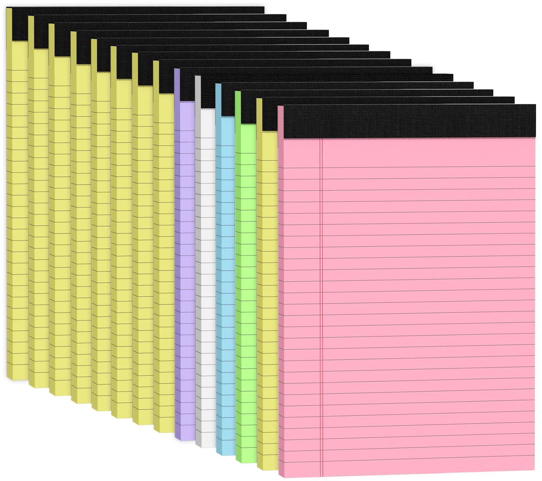 8 5 x 11 Legal Pads 14 Pack Colored Legal Pads Wide Ruled Note Pads 8 5 x