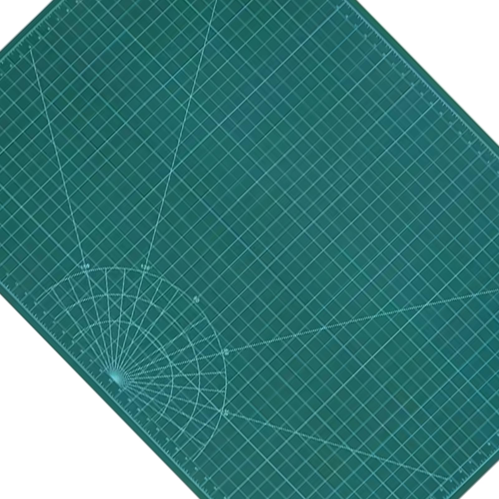 A0 Doppelseitige Schneidematte 90x120cm, Selbstheilende Schneidematte für Nähen Quilten Modellbau und Basteln, PVC mit Linealaufdruck, Grün