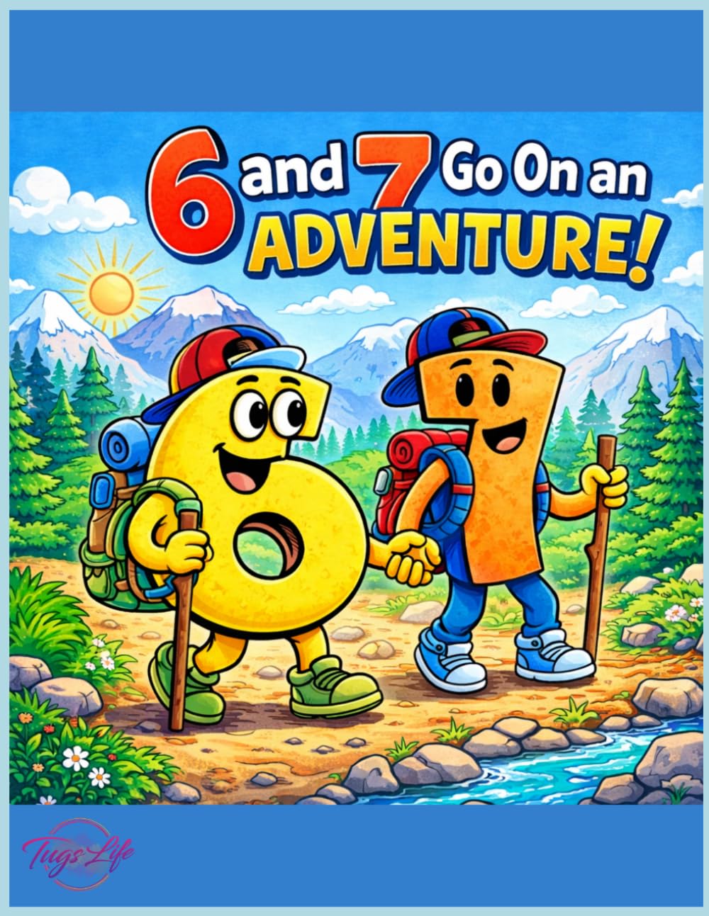 6 and 7 Go On an Adventure: A 67 Coloring Book for Kids (The Numbers League Adventure Series)