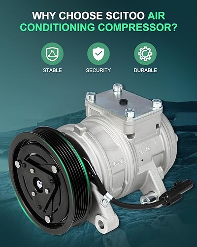 Miniatura 118 de SCITOO CO 10739C - Compresor de CA compatible con Honda Element 2.4L 2003 2004 2005 2006 2007 2008 2009 2010 2011
