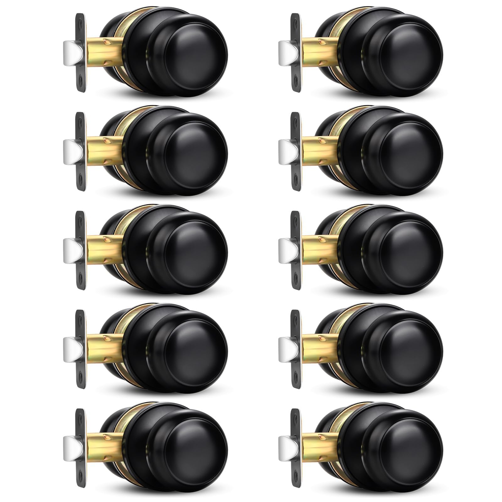 Sopoby Privacy Door Knobs - 5 Pack Brushed Nickel -15