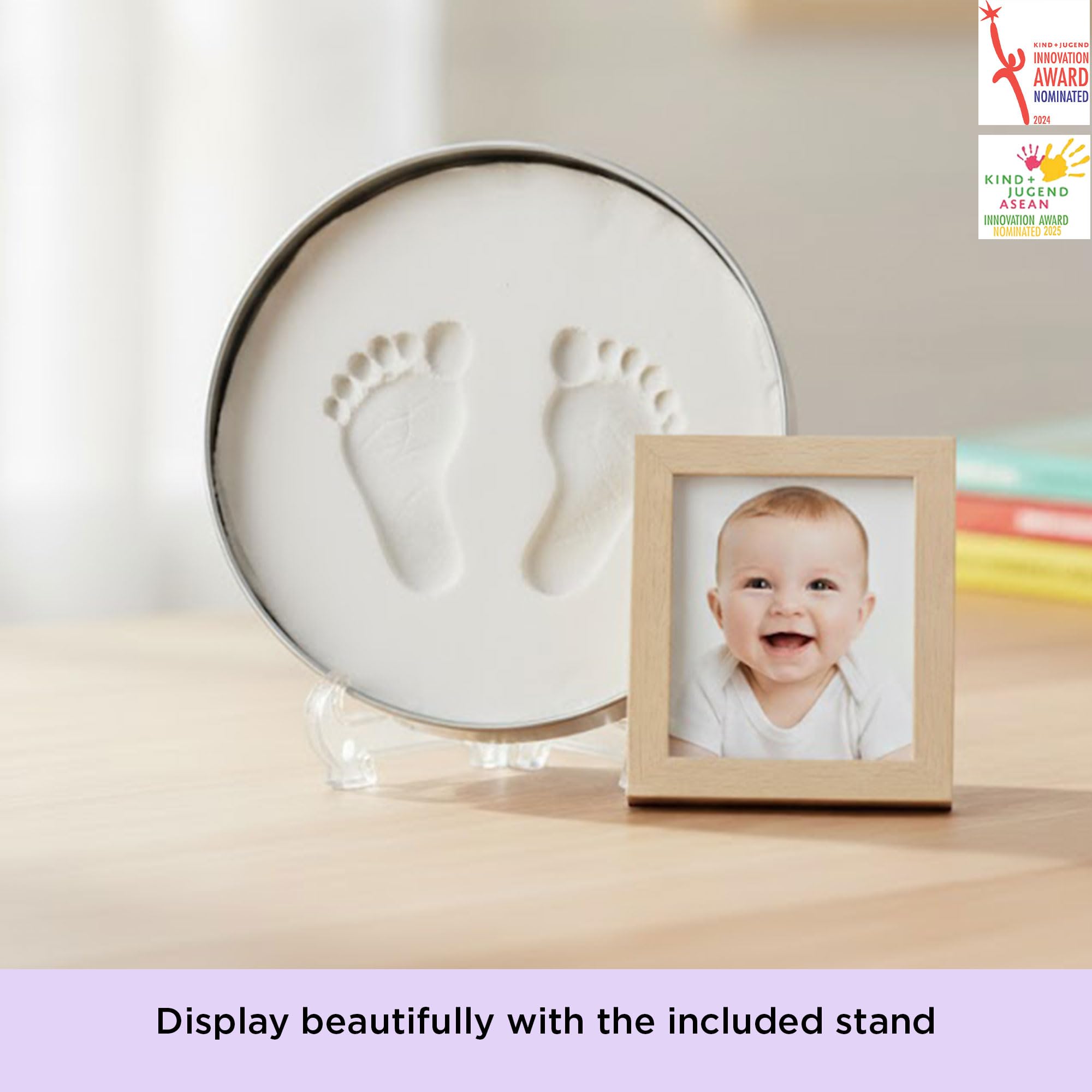Dooky Happy Hands 2D Set empreinte main bébé souvenir boîte aluminium pâte à modeler