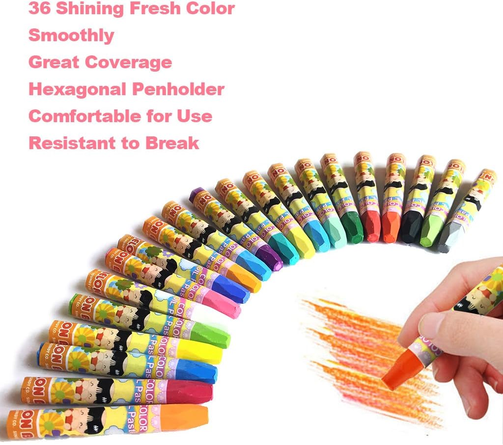 Oil Pastels, Washable Drawing Crayons, Children Drawing Set, Smooth Blending Texture Drawing Supplies, School Art Supplies, Great Gifts for Kids on Christmas (36 Cols Oil Pastels) : Office Products