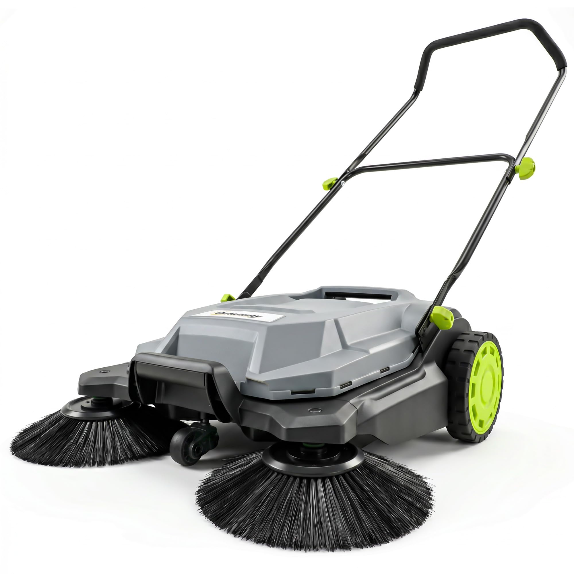 Outsunny Kehrmaschine manuell 68 cm Kehrbreite 24 L Schmutzbehälter