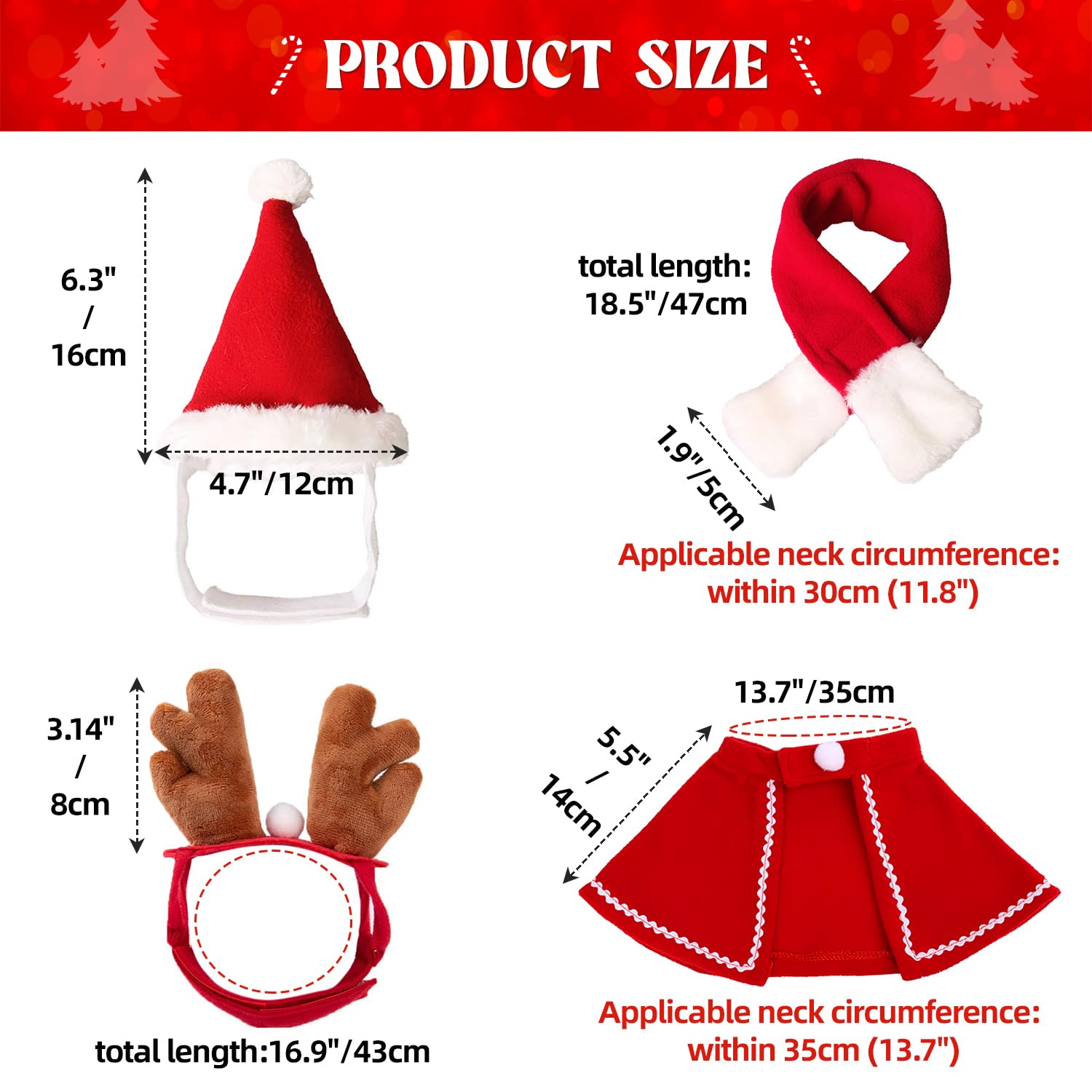 Dog Cat Christmas Outfit - Image 2