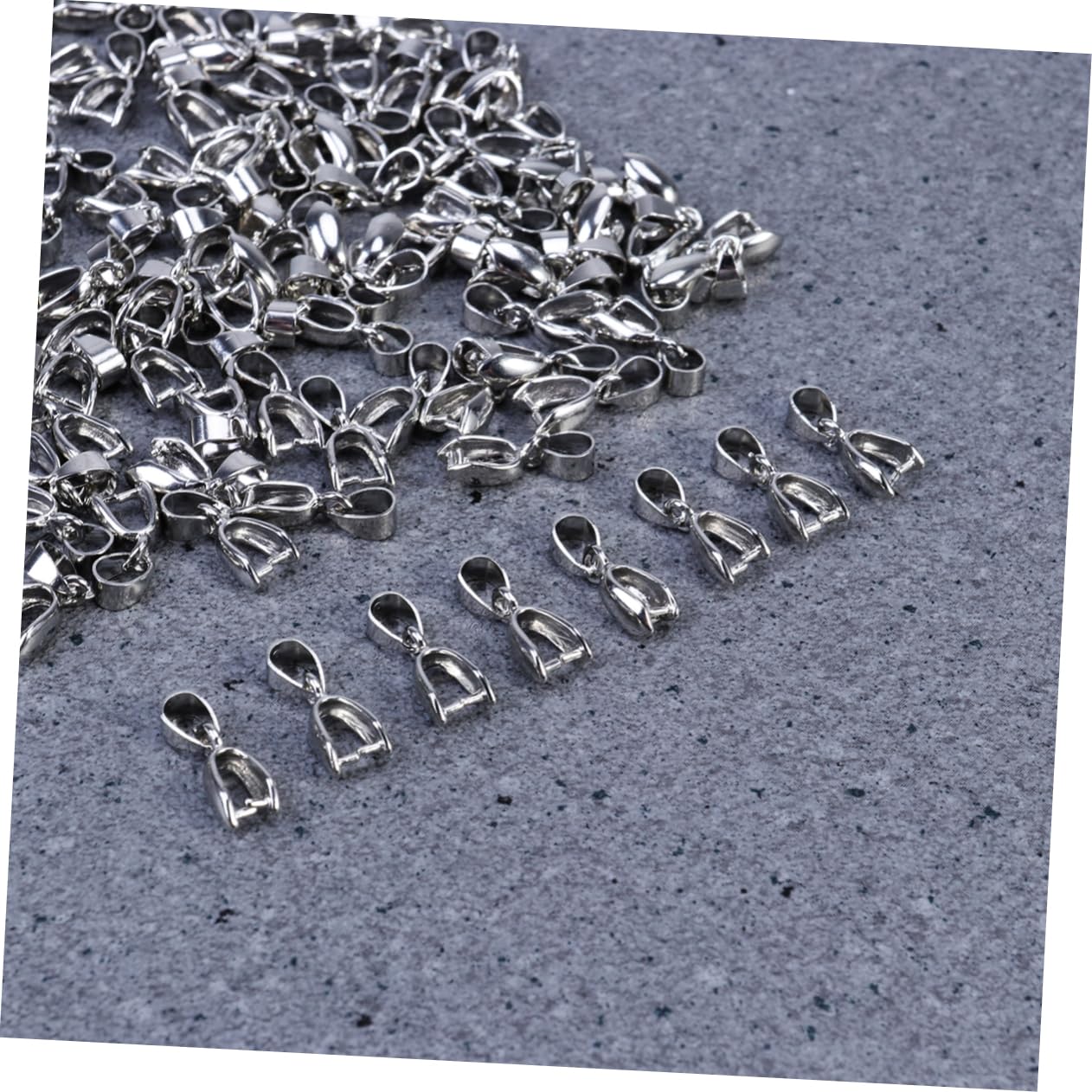 SHINEOFI 300piezas Conectores De Colgante De Metal Para Joyería Accesorios De Enganche Pinch Clasp Color Plata Perfectos Para Creaciones Únicas De Collares y Pulseras