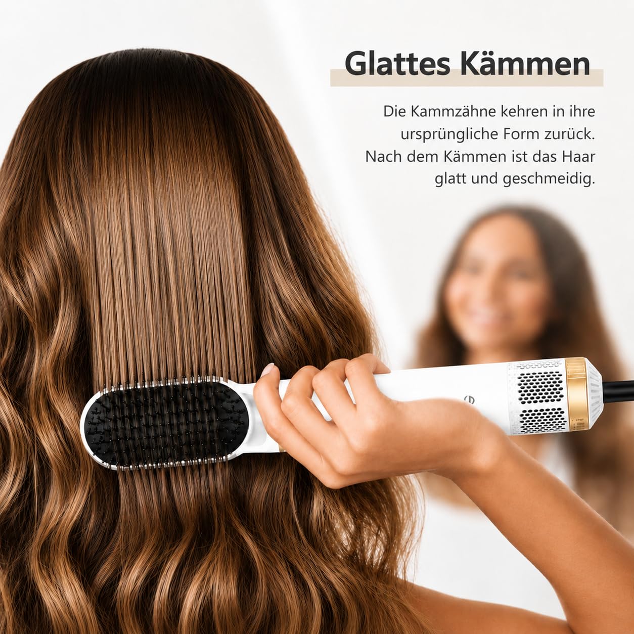 Airstyler 5-in-1, Multifunktionaler Hairstyler Set mit Warmluftbürste, Ionen Föhn, Professioneller Haar styler, Lockenstab Automatisch, Volumen Föhnbürste, Glätten und Locken, Zum Styling