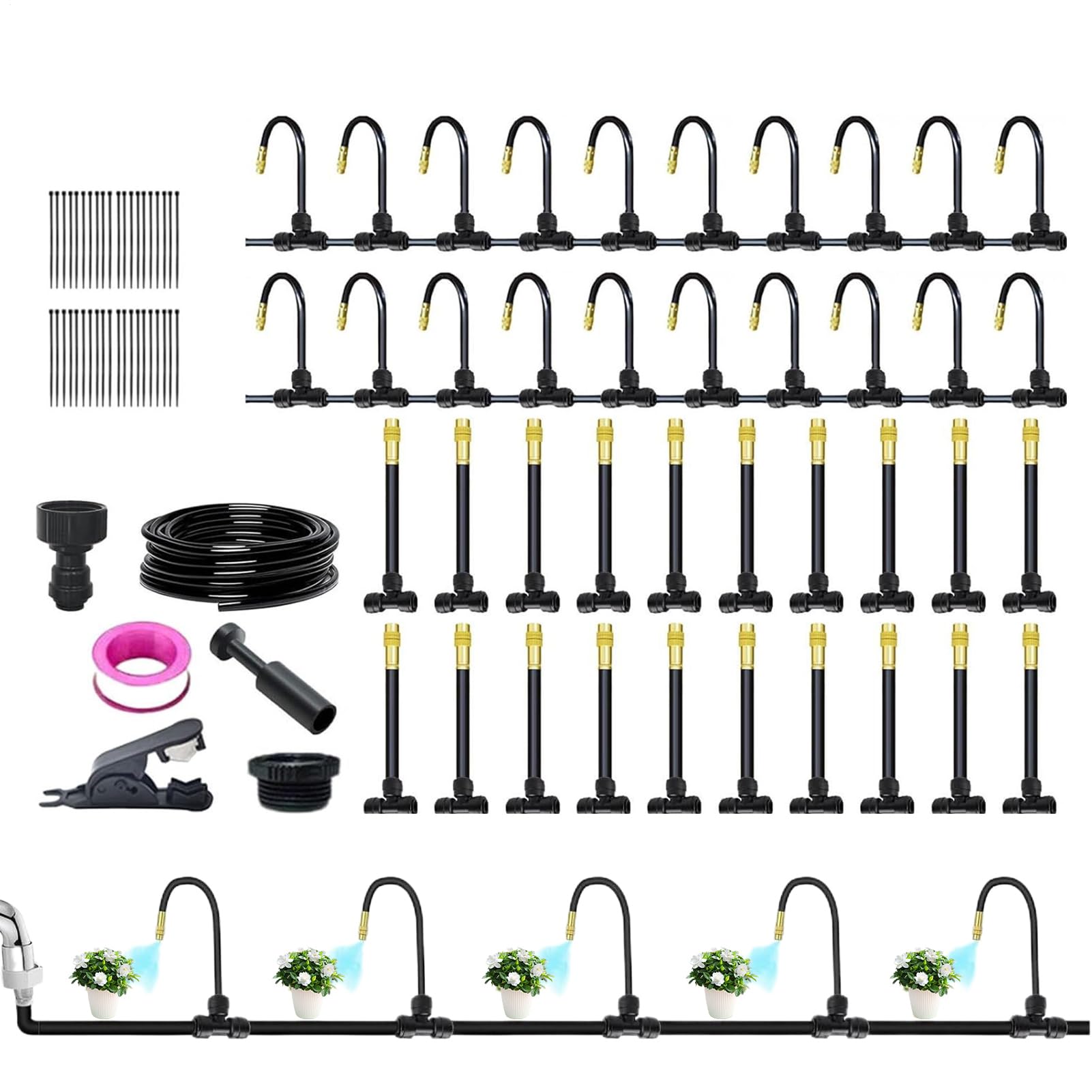 Kit D'Irrigation Tête Arroseur À Buse Réglable
