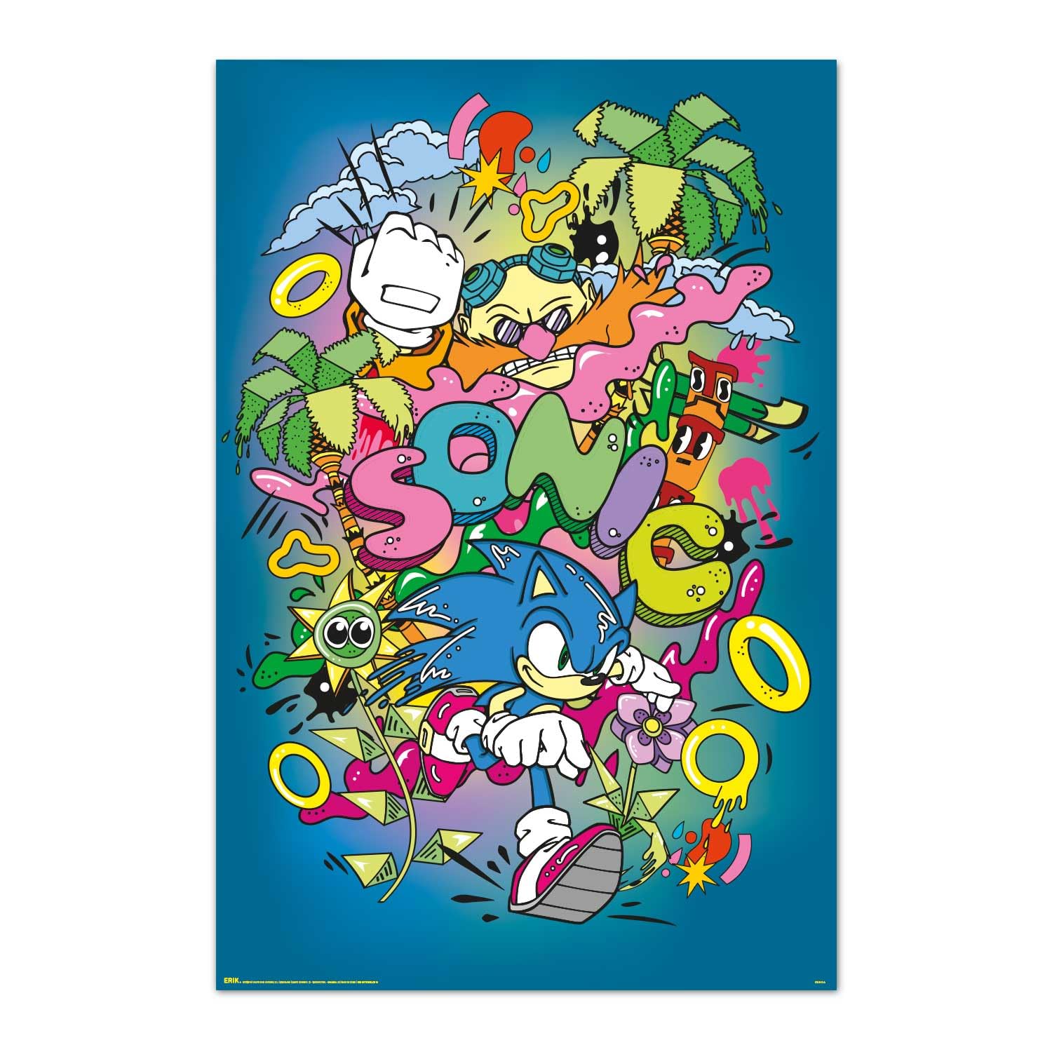 Grupo Erik Multicolour Poster Sonic Pop - 36 X 24 Inches / 91.5 X 61 Cm - Shipped Rolled Up - Cool Posters, Art Poster, Wall Posters & Prints