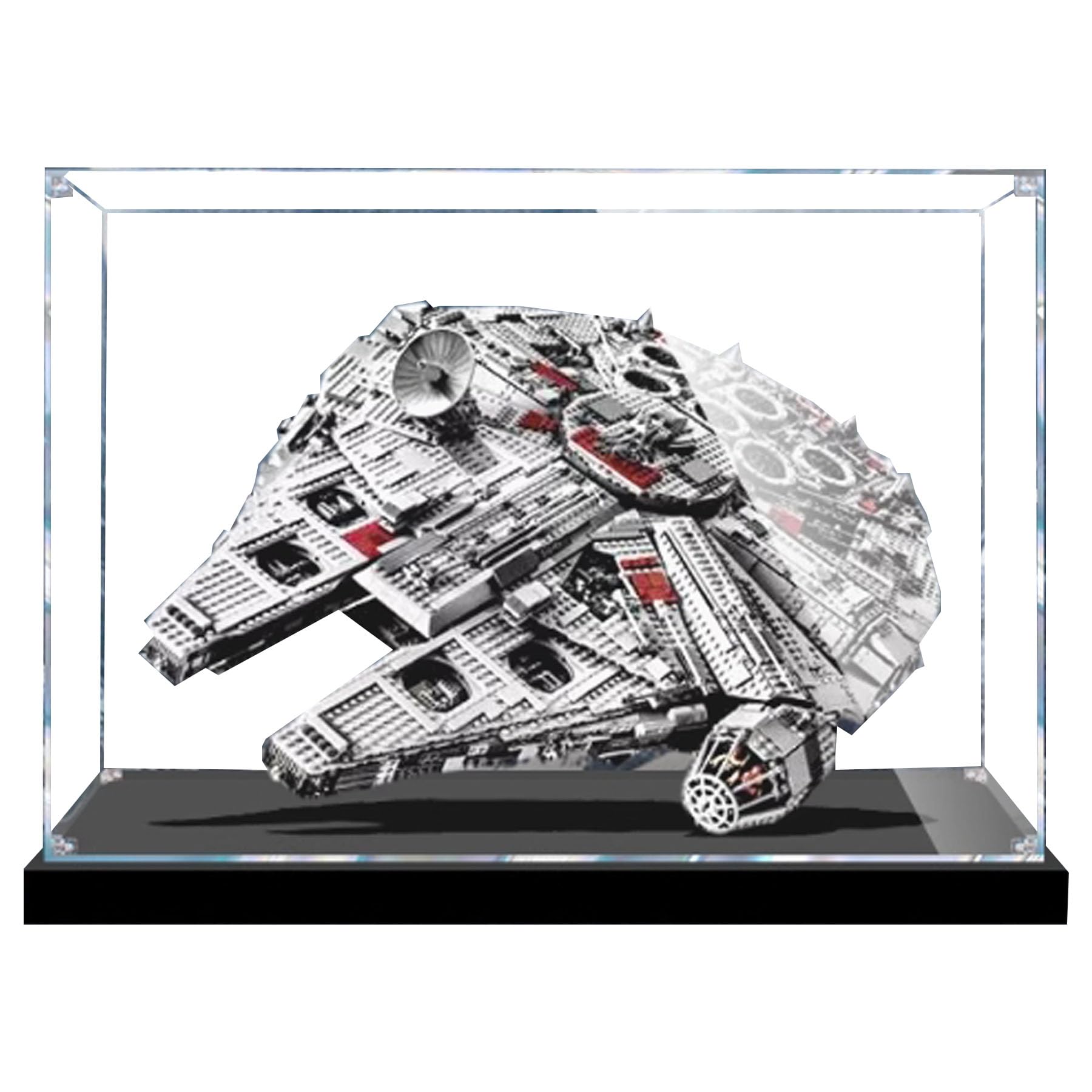 Acrylic Display Case for Lego 75192 Ultimate Millennium Falcon, Dustproof Box, Storage Box, Transparent Box, Display Box Compatible with 75192 (Box Only) (Transparent)
