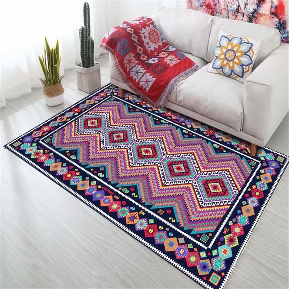 Tapis de chambre fille violet résistant aux acariens pour un espace sain