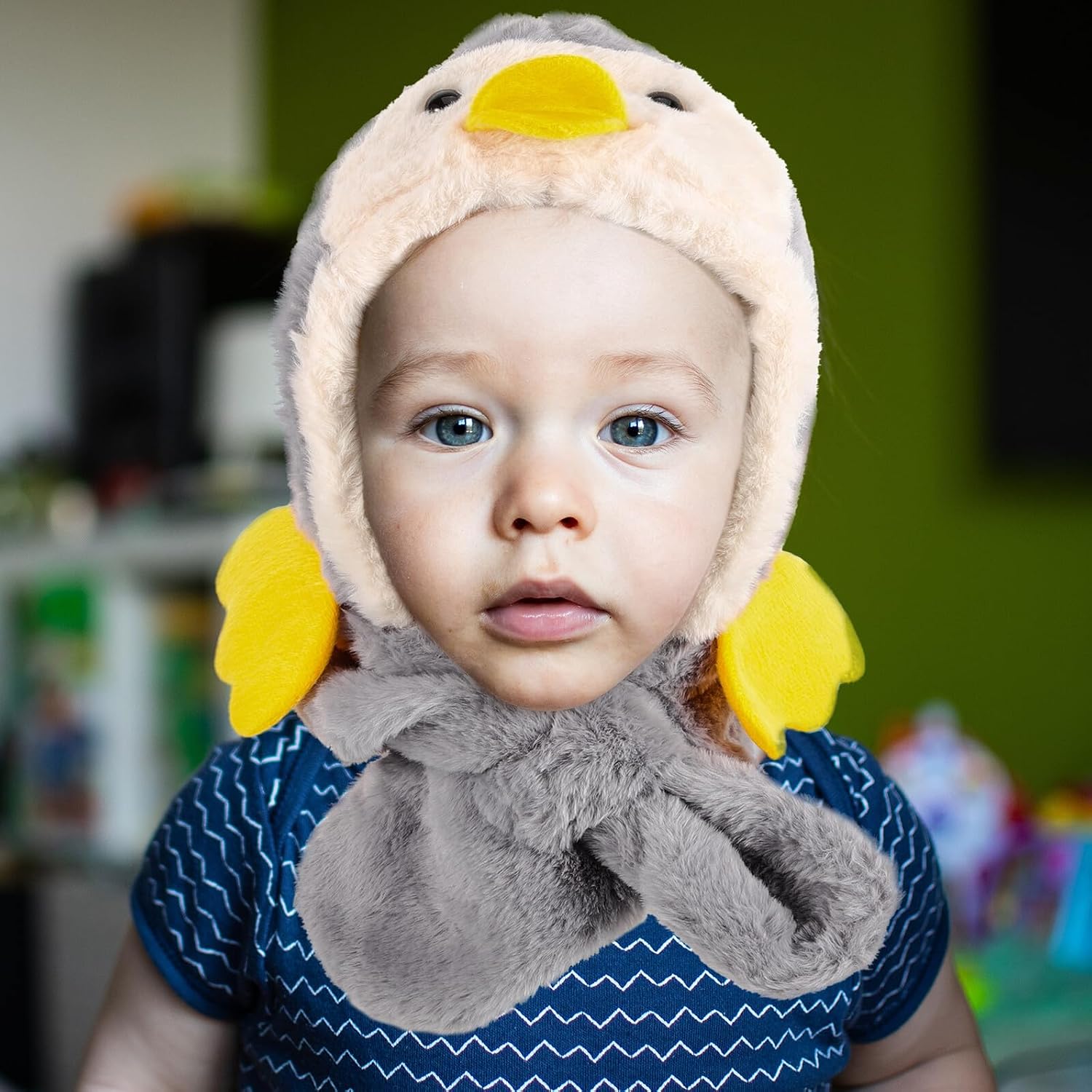 Winter Hat and Scarf Set for Beanie Cap with Fleece Lining Thick Plush Ear Protection Warm Accessories for Autumn and Winter Grey
