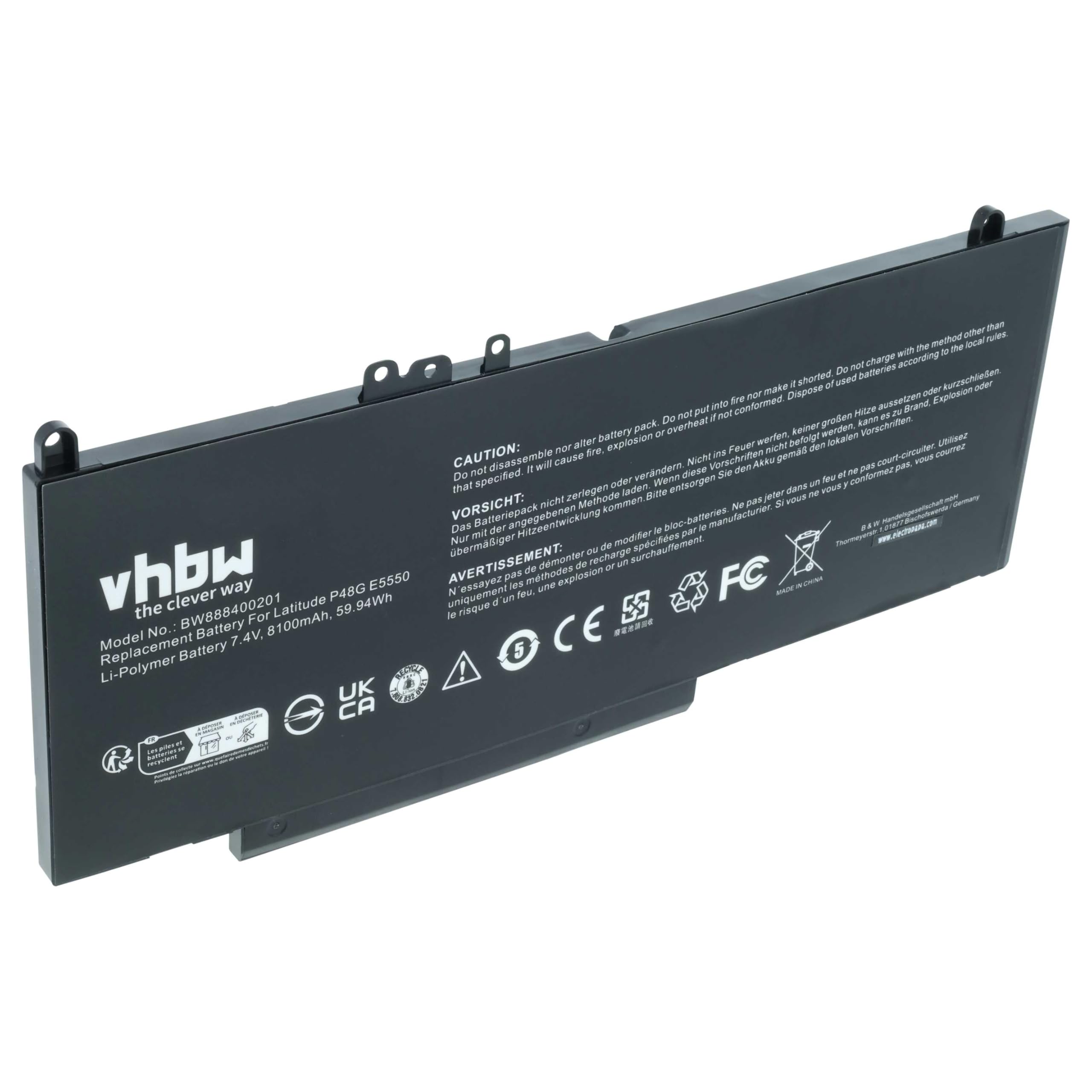 vhbw Batería reemplaza DELL HK60W