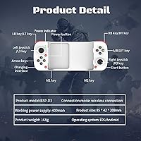 Vista 5 de Joso Control inalámbrico de juego para iOS Android PC Bluetooth Gamepad Joysticks para iPhone 131211X iPad MiniAirPro Mac MacBook tabletas Samsung