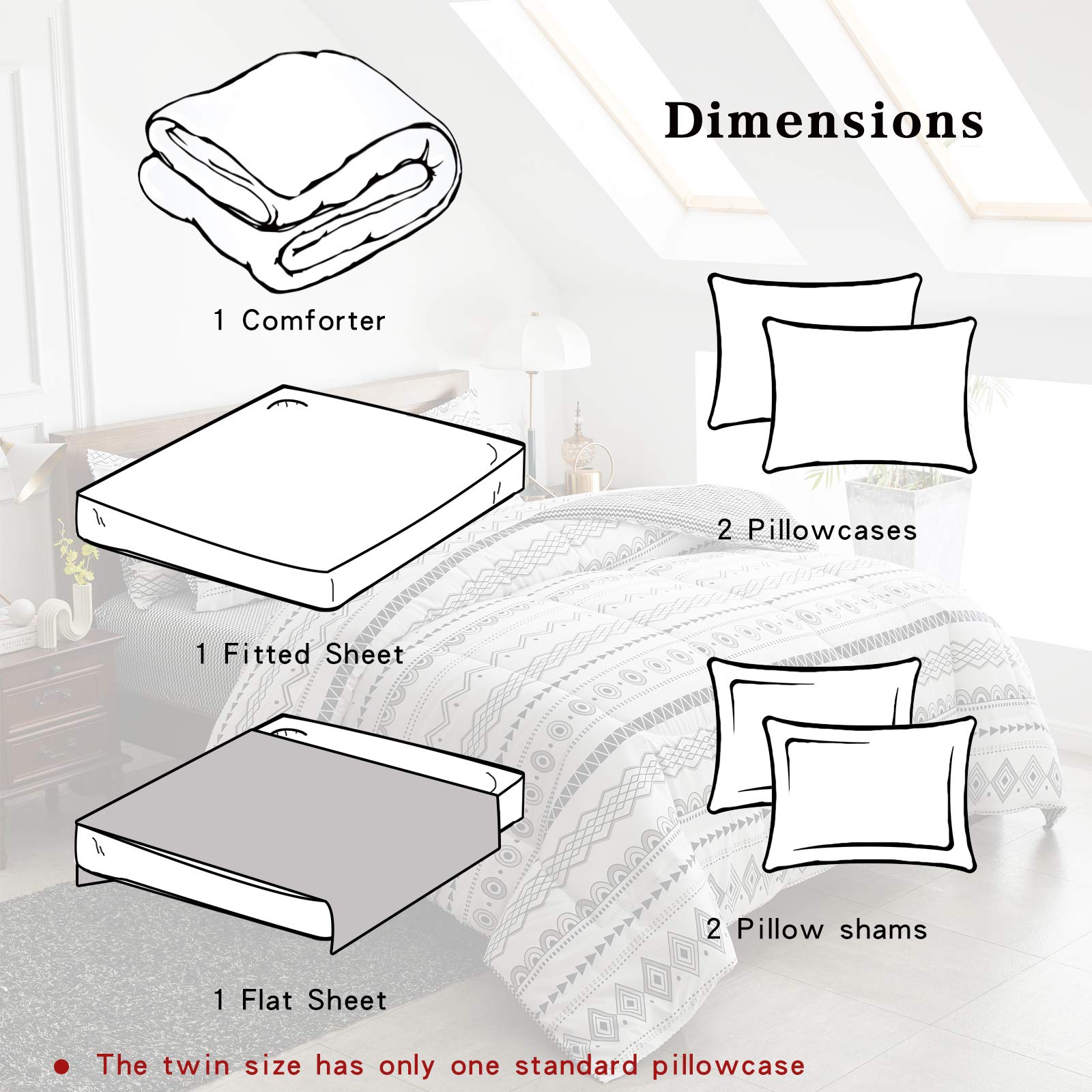 twin size comforter dimensions