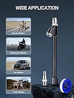 Vista 6 de Juego de portabrocas neumáticas FNPT de 1/4 de pulgada de alcance extendido de doble cabezal con enchufe rápido, portabrocas de aire para neumáticos