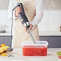 Vista 8 de VEVOR Batidora de Inmersión Comercial, Mezclador de Mano de 350W de Alta Resistencia, Mezclador de Velocidad Variable Sin Escalas de 16 Pulgadas