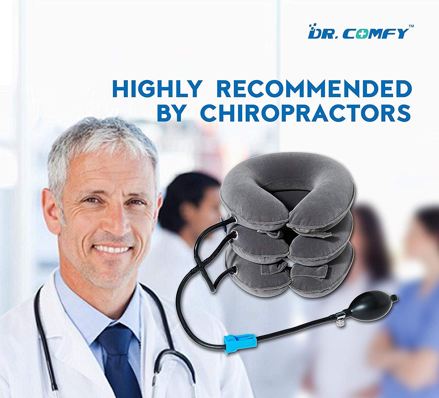 Cervical Neck Traction Device &Inflatable Adjustable Neck Stretcher