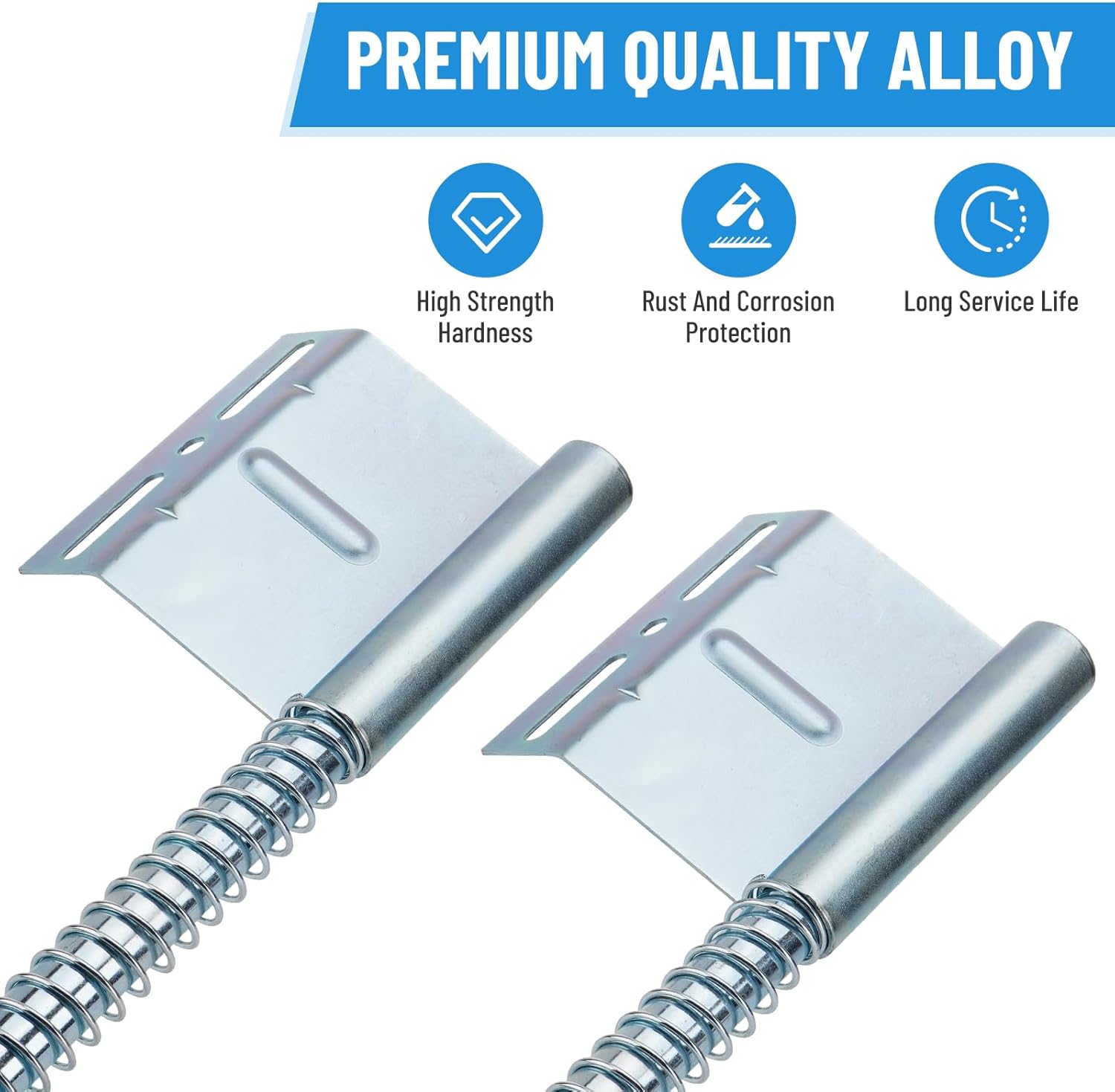 Garage Door Plunger Bumper Pusher Spring, 27 Inch Heavy Duty Stopper Spring for Overhead Garage Doors, Zinc Plated Steel Replacement Hardware for Garage Door Closing System