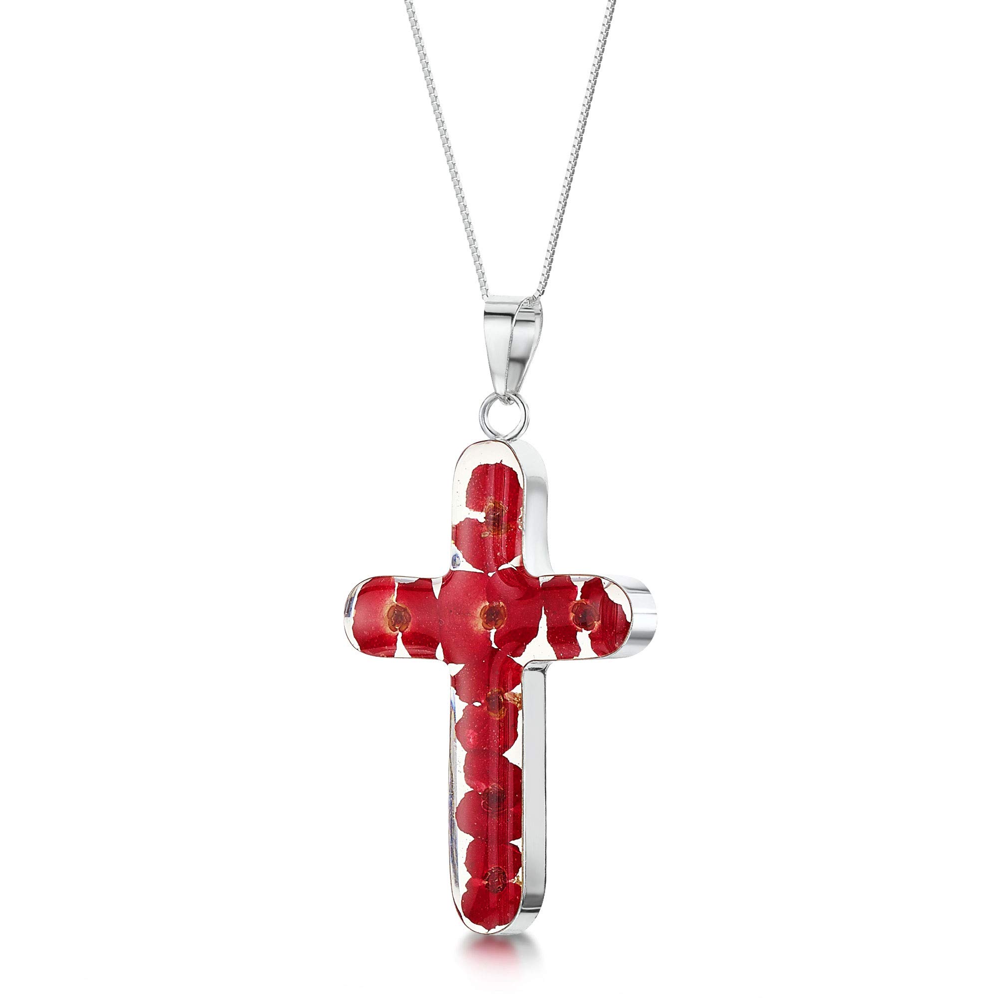 Shrieking Violet Collana con ciondolo a forma di croce in argento Sterling 925