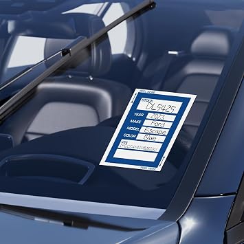 200Pcs Car Dealer Stock Stickers, 3 x 4 Inches Inventory Tracking Window Stickers for Vehicles (New & Used Cars), Inventory Management, Auto Dealership Supplies (Blue)