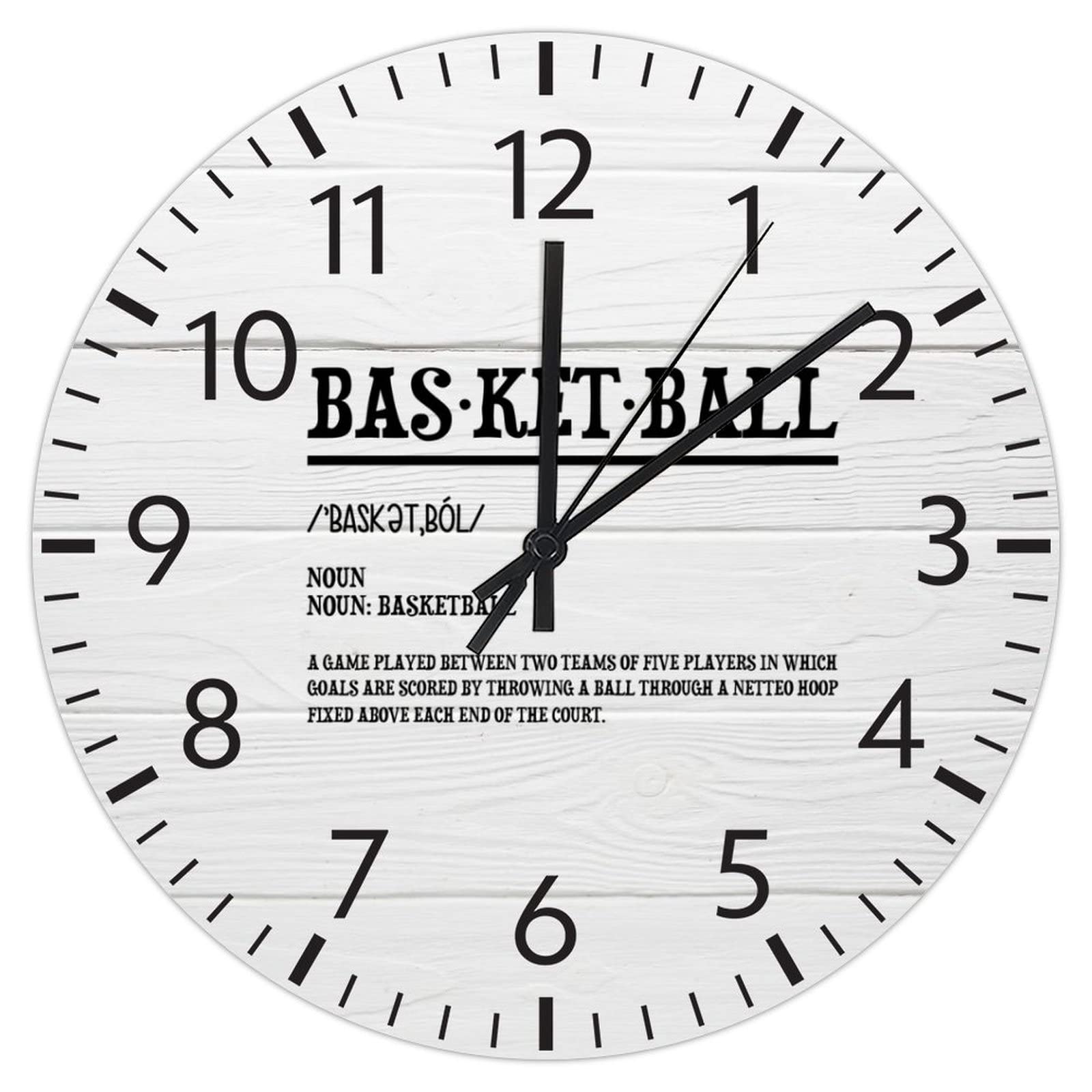 Horloge murale silencieuse en PVC 30cm sans tic-tac pour chambre