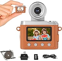 Vista 1 de Mini Keychain Digital Camera, Retro CCD Camera 1080P Flip the Lens Digital Camcorder with 32GB Card & 3-in-1 Card Reader, Portable Tiny Camera for