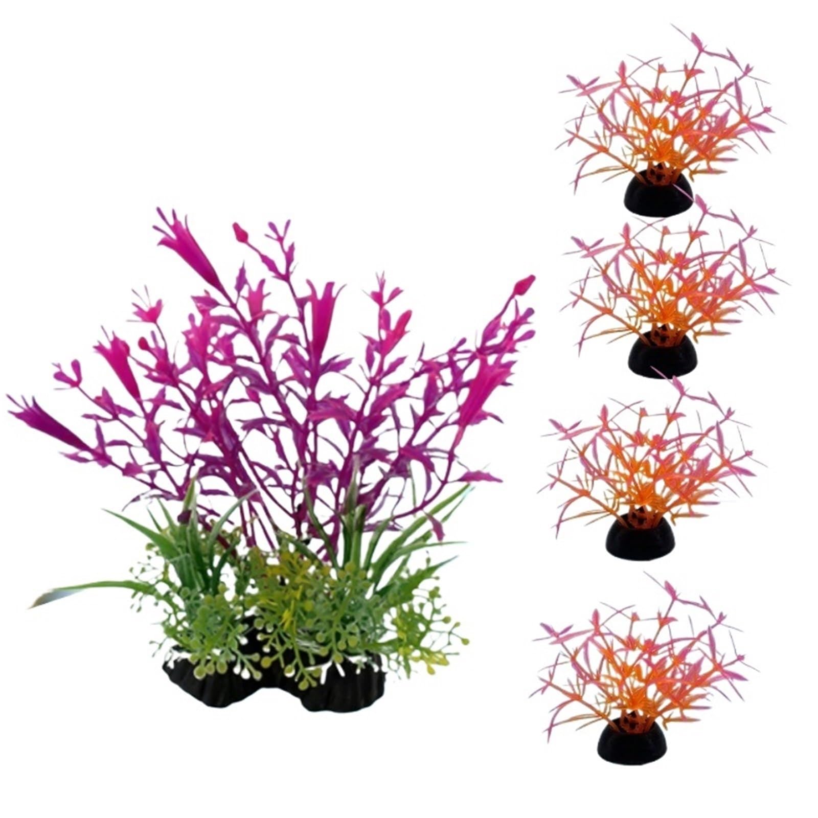 UULIMAXONT Simulated aquarium plants, Artificial Aquarium s ABS Water Grass Ornaments Multicolor