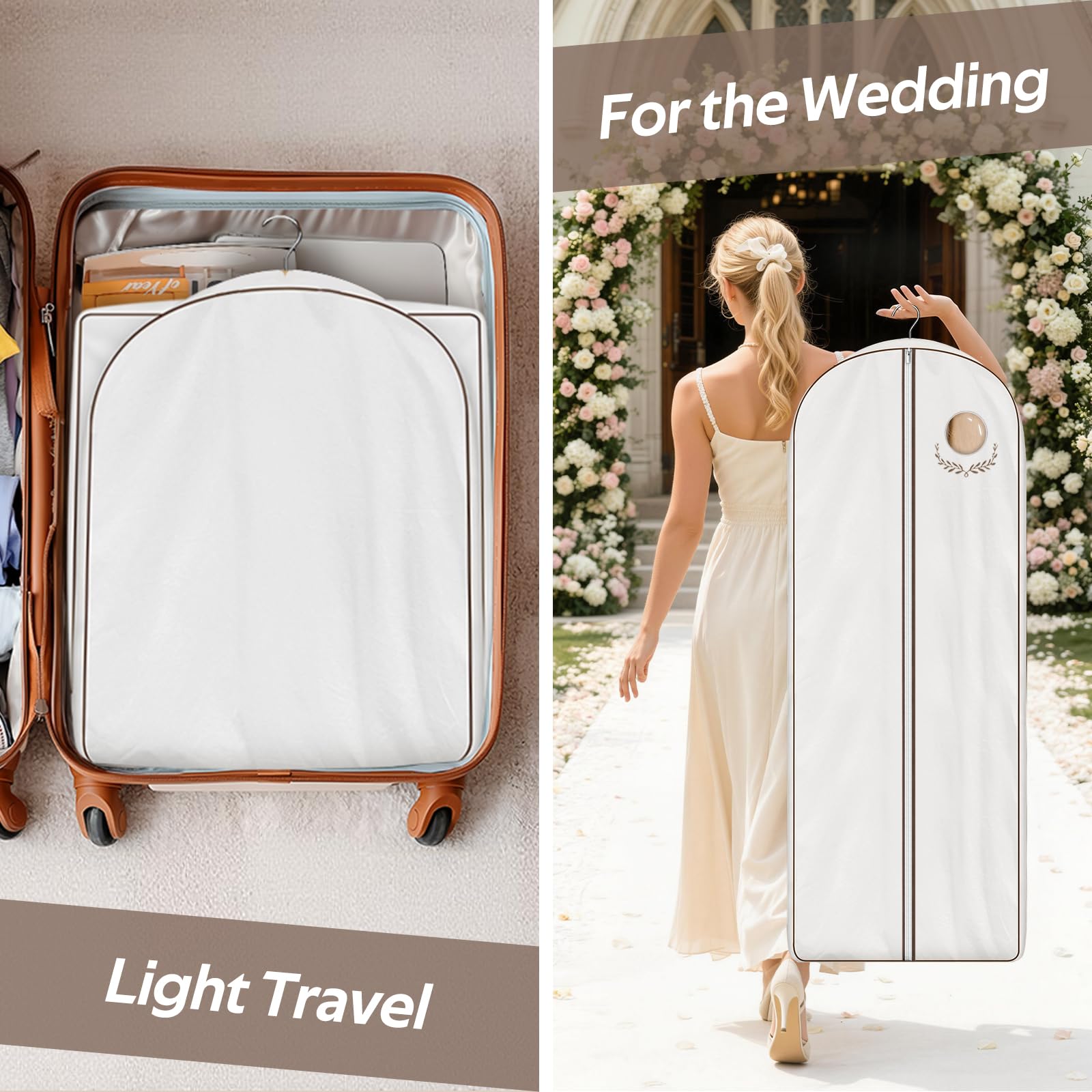 cotton garment bag for wedding dress Amazon.com: MISSLO 60