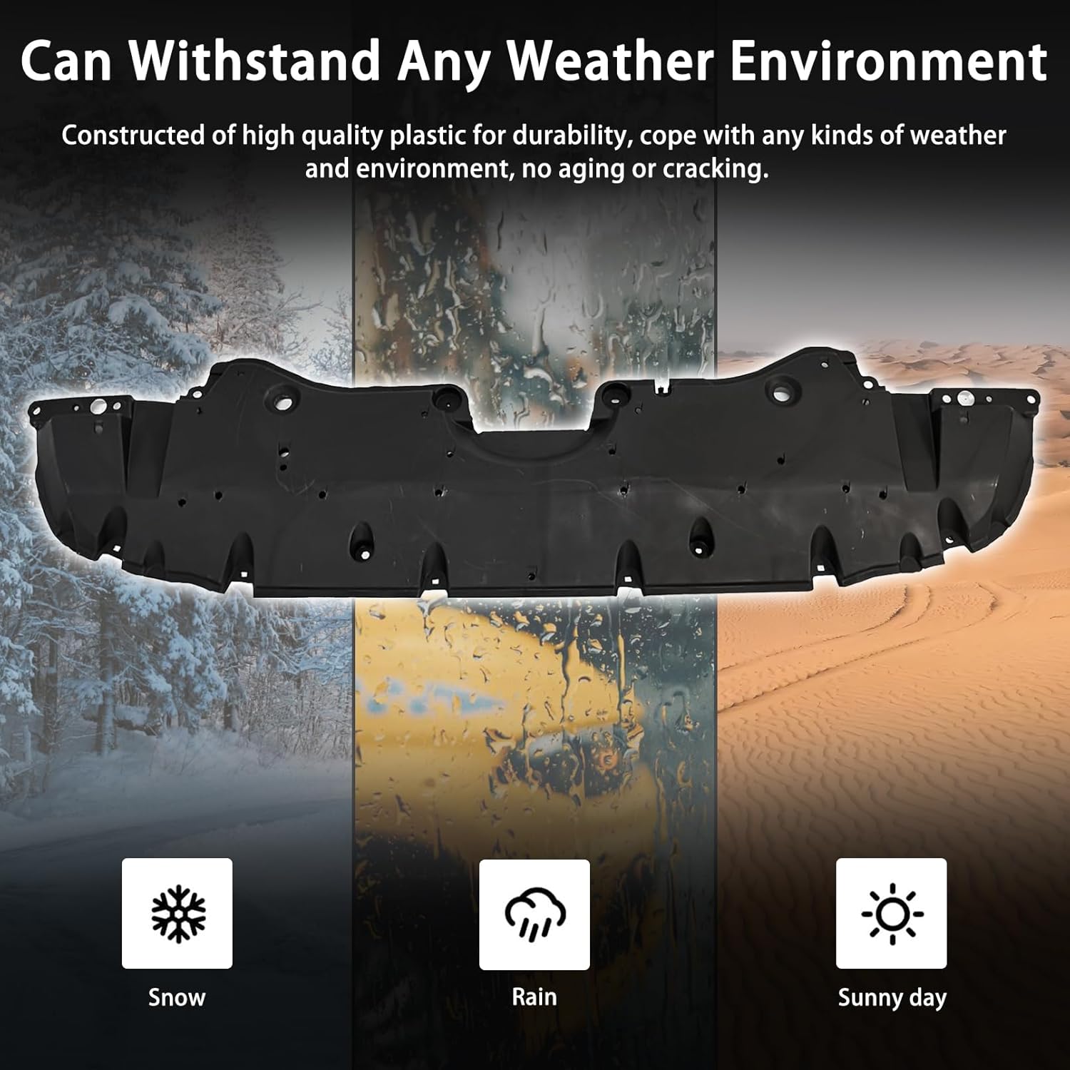 Bewild Front Engine Splash Shield Under Cover Fit for 2019-2023 Toyota RAV4 Replacement for TO1228240, 514410R100