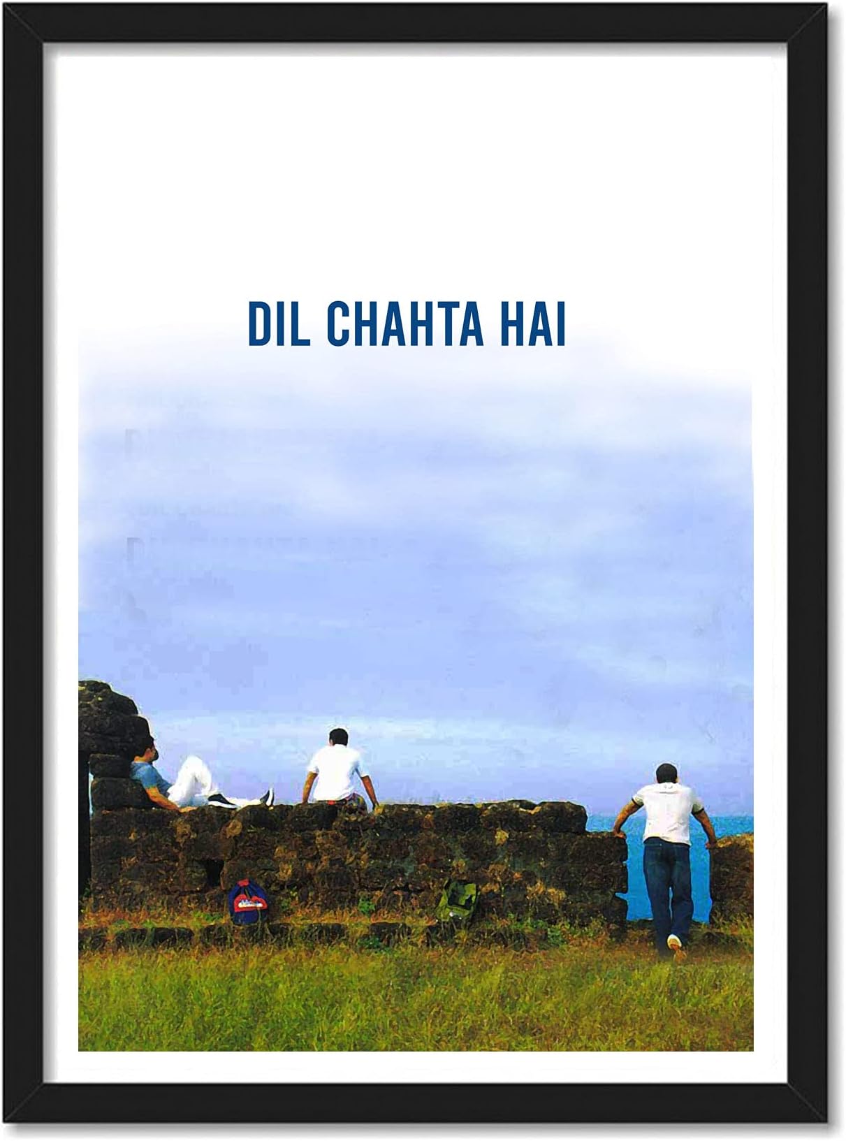 Good Hope PlexiGlass Bollywood Poster Dil Chahta Hai Movie Art Framed Poster multicolour Print 10inch x 13inch For Room Office Wall