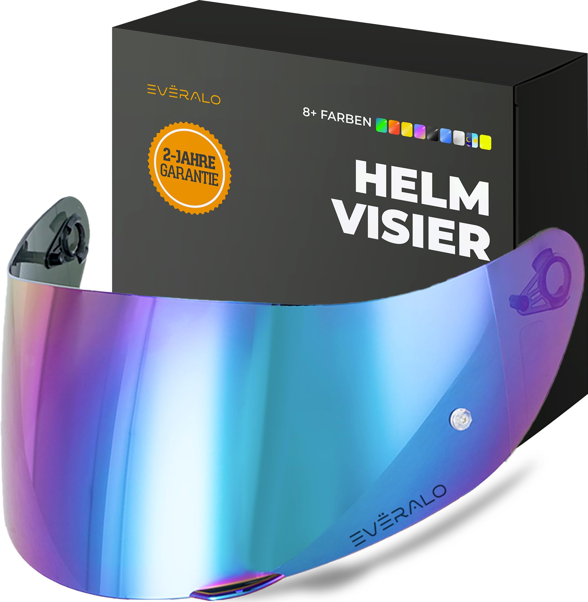 Visier Everalo™ Kompatibel Mit Agv K1 - K1s - K3sv - K5 - K5s - S4sv - Horizon - Skyline - Strada - Stealth sv - Compact - GT-2 - Pinlock Ready Helmvisier (Iridium Chrom)