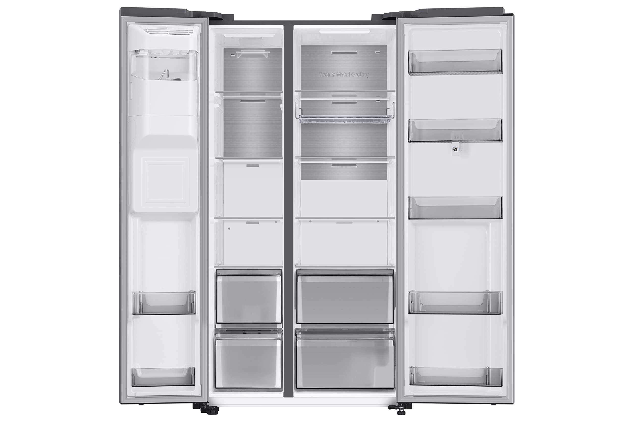 Samsung Frigorifero Side By Side con Family hub™ RS6HA8891SL/EF, Libera installazione, Dispenser dell'acqua, Twin Cooling Plus™, Wifi, 614L, 91l x 178h x 72p cm