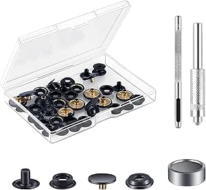 50 PZ 8/10 MM Bottoni A Pressione Da Cucire Bottoni Di Fissaggio In Metallo Bottoni A Pressione Per Cucire Jeans Abbigliamento Accessori Per Indumenti Fai Da Te - Foto 13