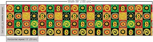 Vista 129 de Ambesonne - Tela multicolor con estampado digital por yarda Aqua Multicolor