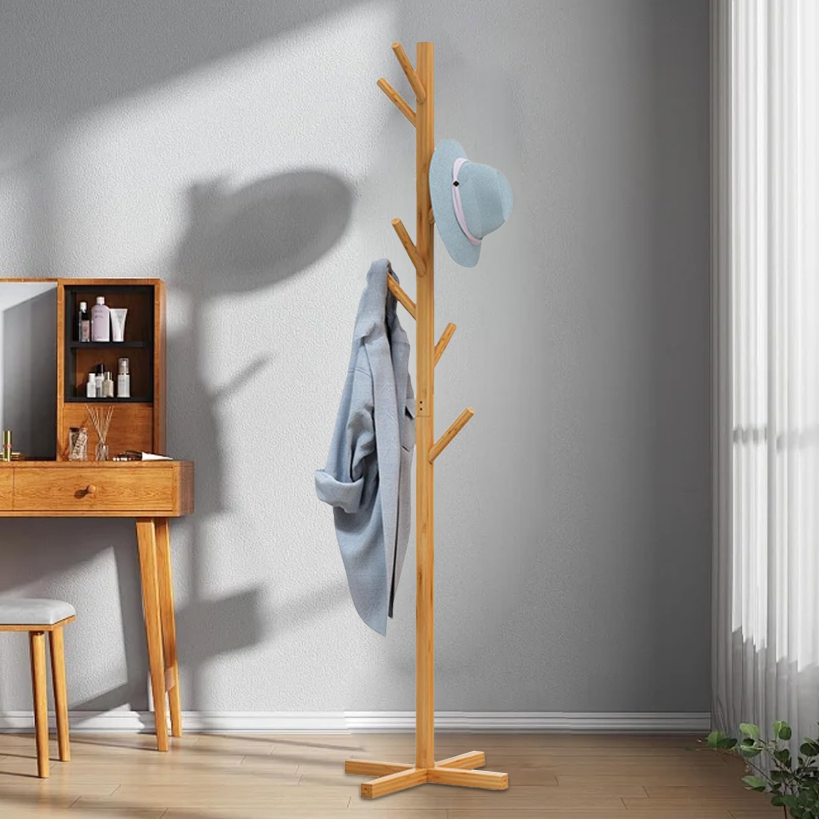 Woo - Appendiabiti salvaspazio con albero Hanr multiplo ideale per ingresso e corridoio nizat Slish e Functal Perchero.
