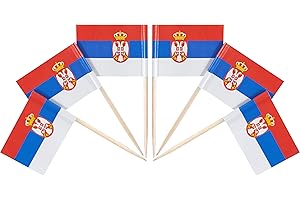 QQSD Serbian Cocktail Flag Serbian Party Decorations Serbian Toothpick Flag