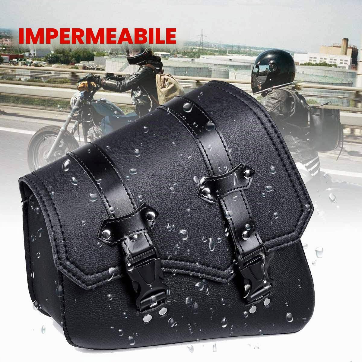 Borse laterali vintage per moto Borse laterali impermeabili universali in PU