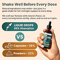 Vista 6 de 5-in-1 Mullein Drops for Bronchial and Respiratory Support with Mullen Leaf Extract Lung Supplement - Mullein Tincture with Elderberry and Ginger